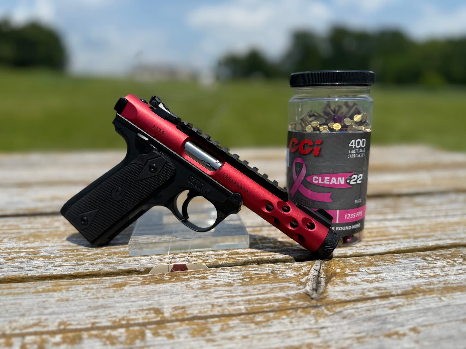 RUGER MARK IV 22LR 4.4" BARREL 10 ROUNDS RED