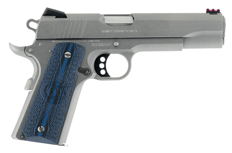 COLT 1911 GOVERNMENT COMPETITION STAINLESS .45 ACP 5" BARREL 8-ROUNDS G-10 GRIPS
