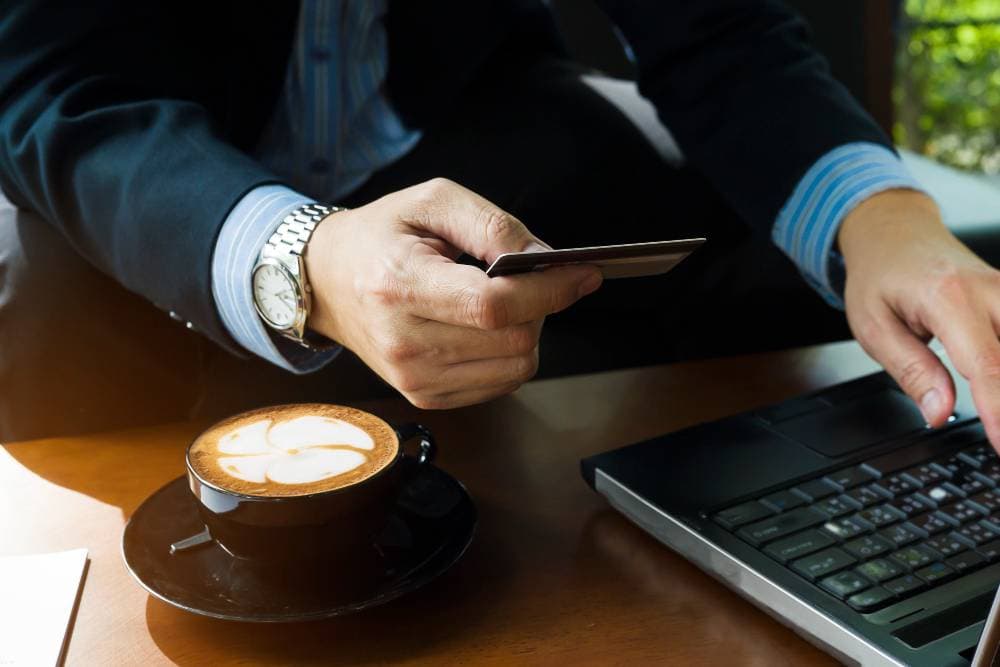 Shopping online with a credit card
