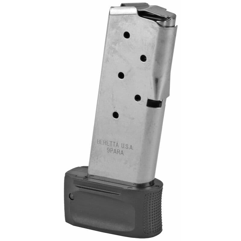 Beretta APX Carry Magazine,9mm, 8 Rounds, Steel Body Polymer Base Plate Black Finish,