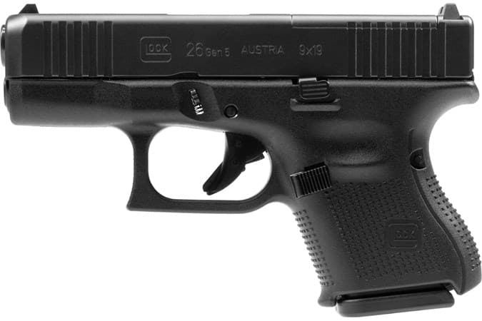 GLOCK 26 GEN 5 MOS, 9MM, (3) 10 rd mags 3.46"