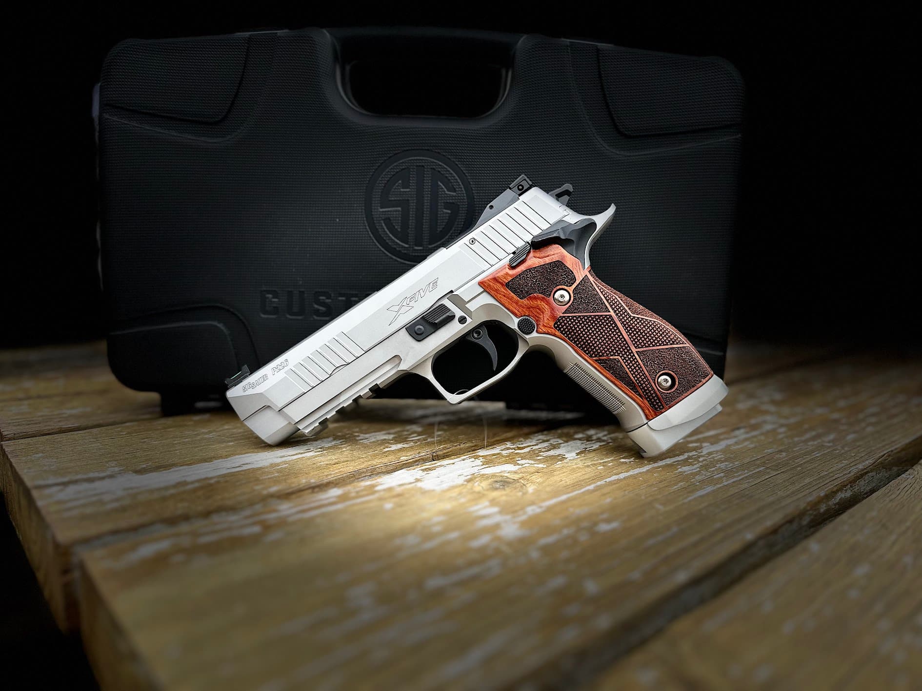 SIG SAUER P226 XFIVE CLASSIC STAINLESS 9MM 5" BARREL 20-ROUNDS WOOD GRIPS