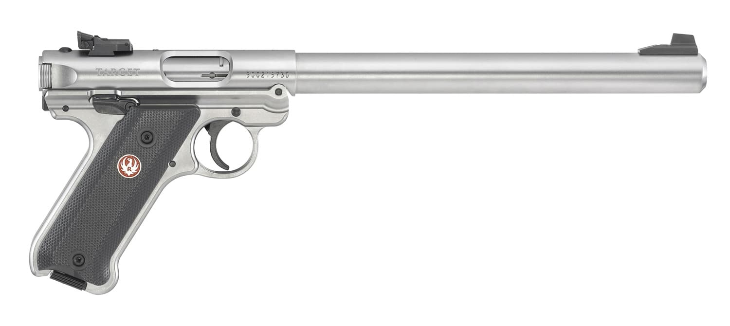 RUGER Mark IV Target 22LR 10" 10rd Pistol w/ Bull Barrel - Stainless