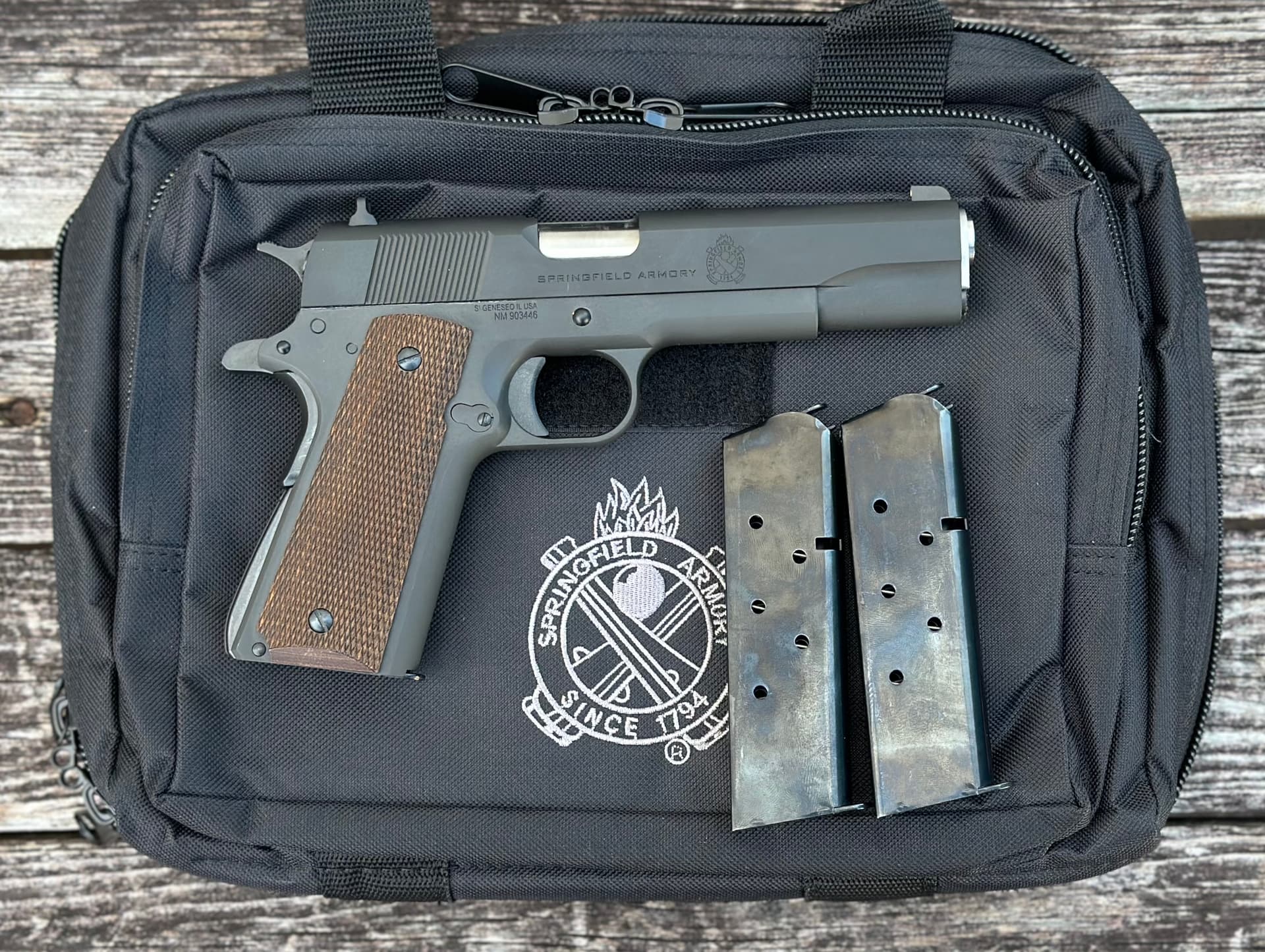 Springfield Defender 1911 Mil-Spec Parkerized 45 ACP Gear Up Package