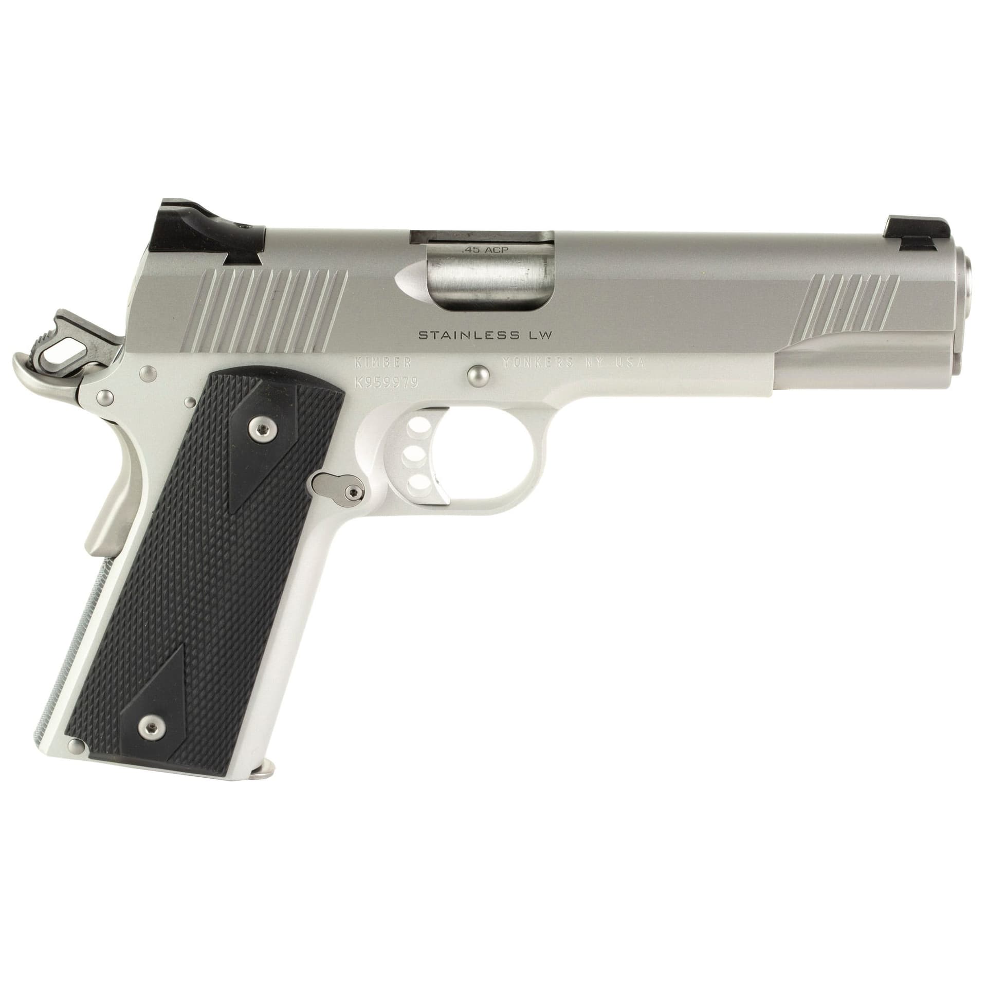 KIMBER STAINLESS LW SILVER .45 ACP 5" BARREL 7-ROUNDS BUNDLE
