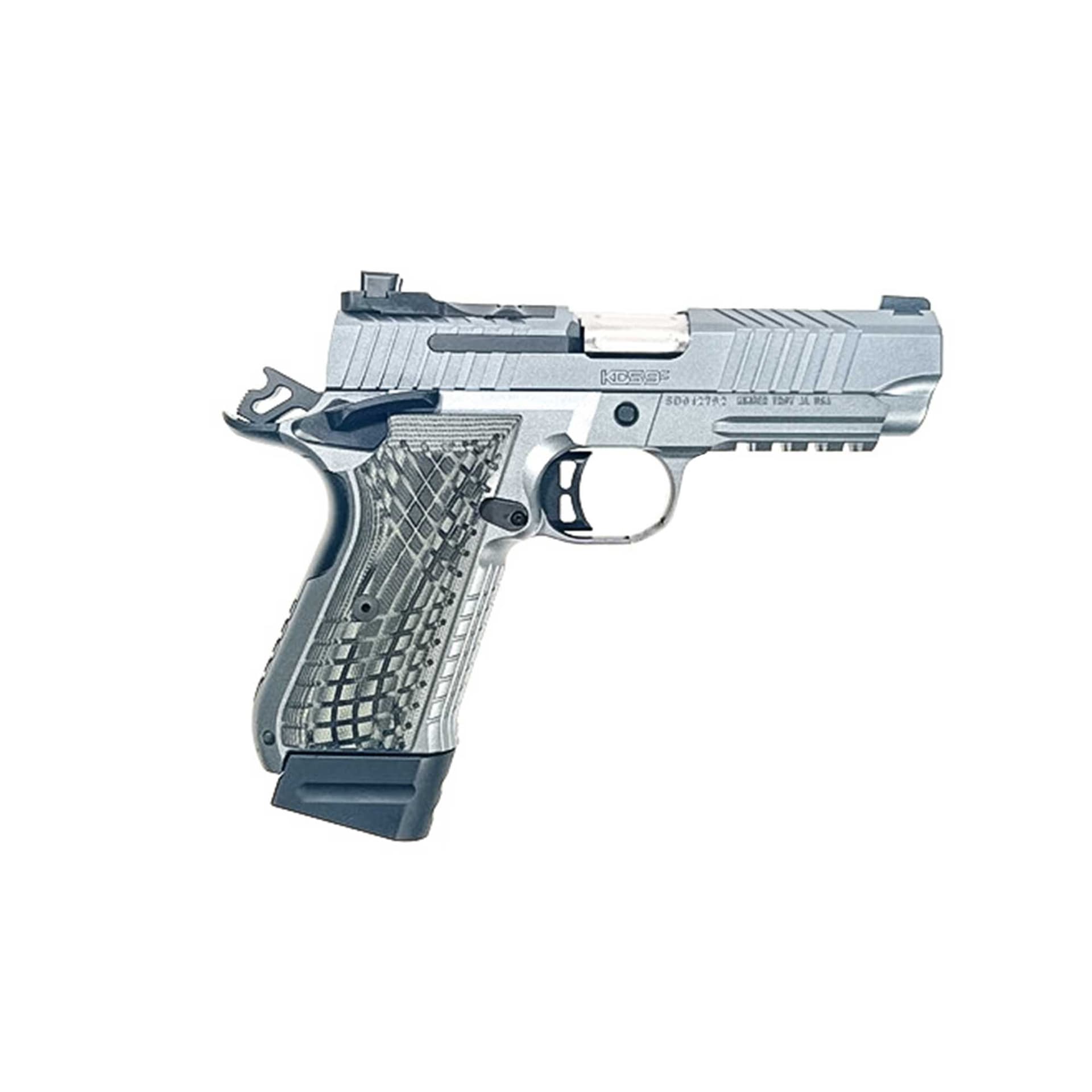 KIMBER KDS9C 9mm 4" 15rd Optic Ready Pistol w/ TruGlo Night Sights | Grey + Black G10 Grips