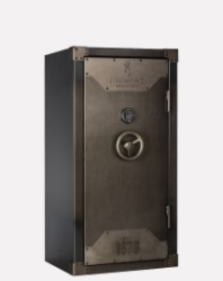 Browning Safe 1878 Series 33 Gun Weathered Metal Glaze Finish Cast Iron Hardware Electronic Lock