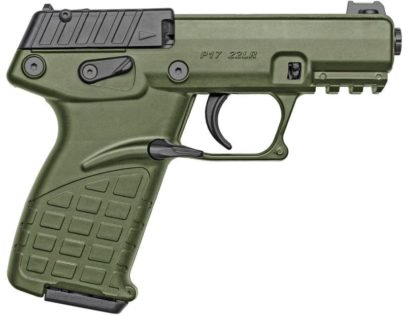 KEL-TEC P17 OD GREEN .22 LR 3.8" BARREL 16-ROUNDS INCLUDES 3 MAGAZINES
