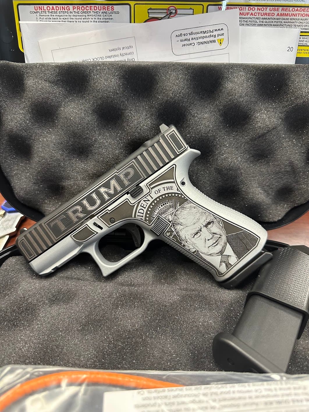 GLOCK 43X "TRUMP TAKE AMER BACK" 9MM MOS