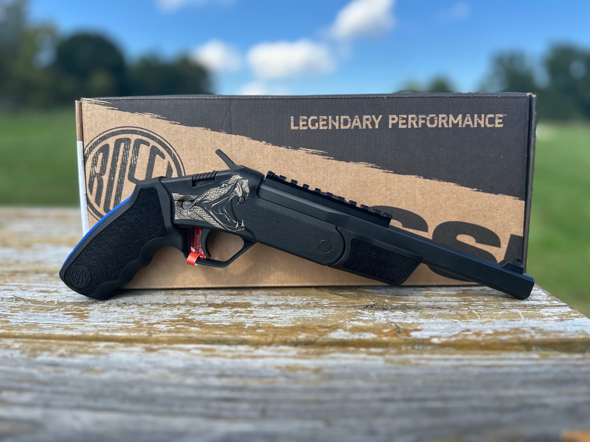 Rossi Brawler 410 / 45LC 9" Single Shot Pistol, Snake Engraved