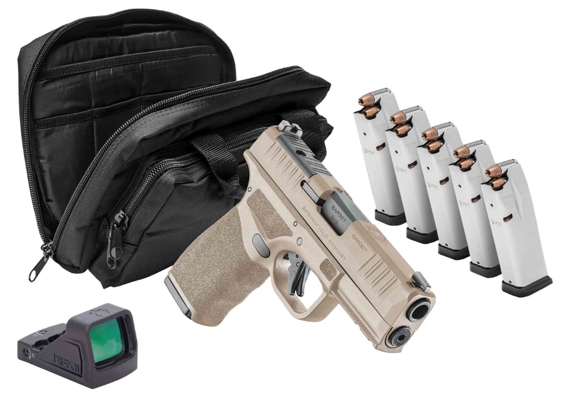 SPRINGFIELD ARMORY Hellcat Pro 9mm 3.7" 15-17rd Gear Up 2024 - 5 Mags, Range Bag, Viridian RFX Optic