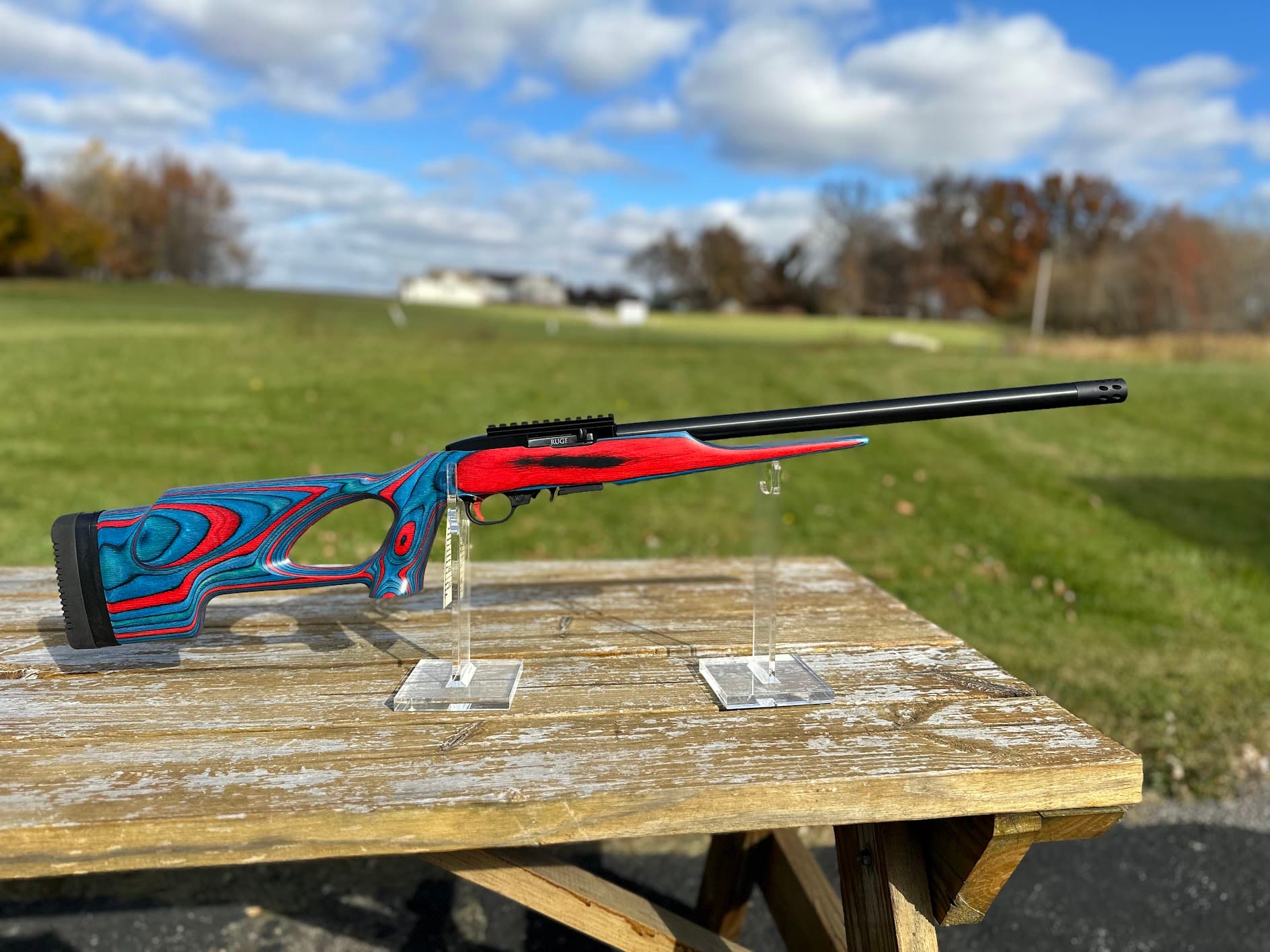 Ruger 10/22 USA Shooting 2024 Red / Blue .22 LR 18" Barrel 10-Rounds