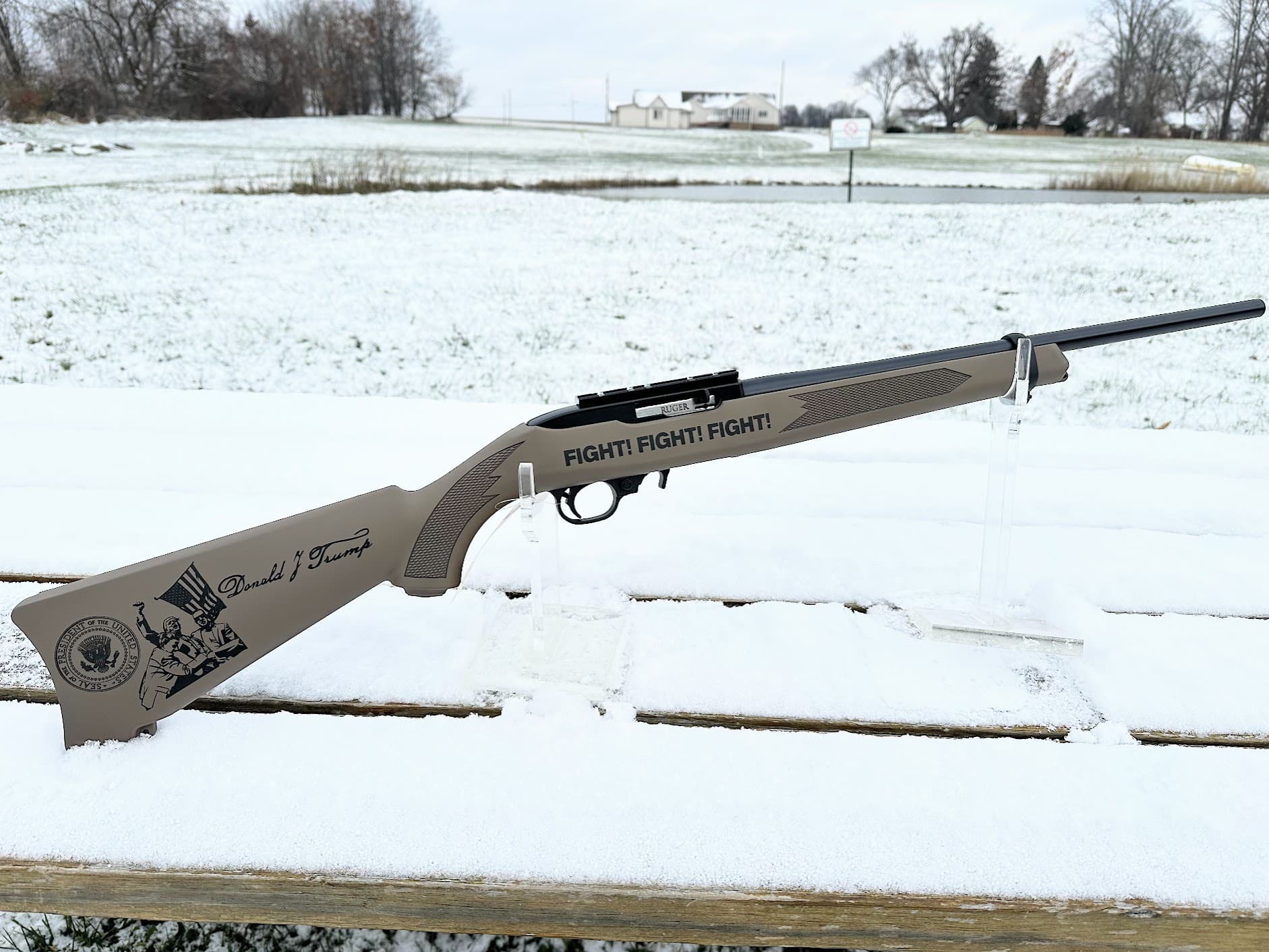 Ruger Rifle 10/22 Trump Fight Limited Edition .22lr 18.5" 10rd, FDE - 31210-Trump