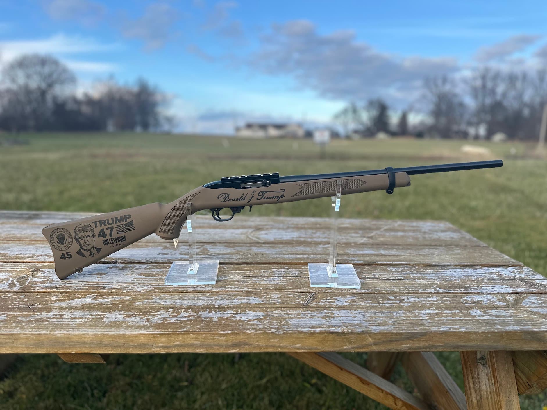 RUGER 10/22 22LR "TRUMP 45/47 BULLET PROOF" SEMI-AUTO RIFLE