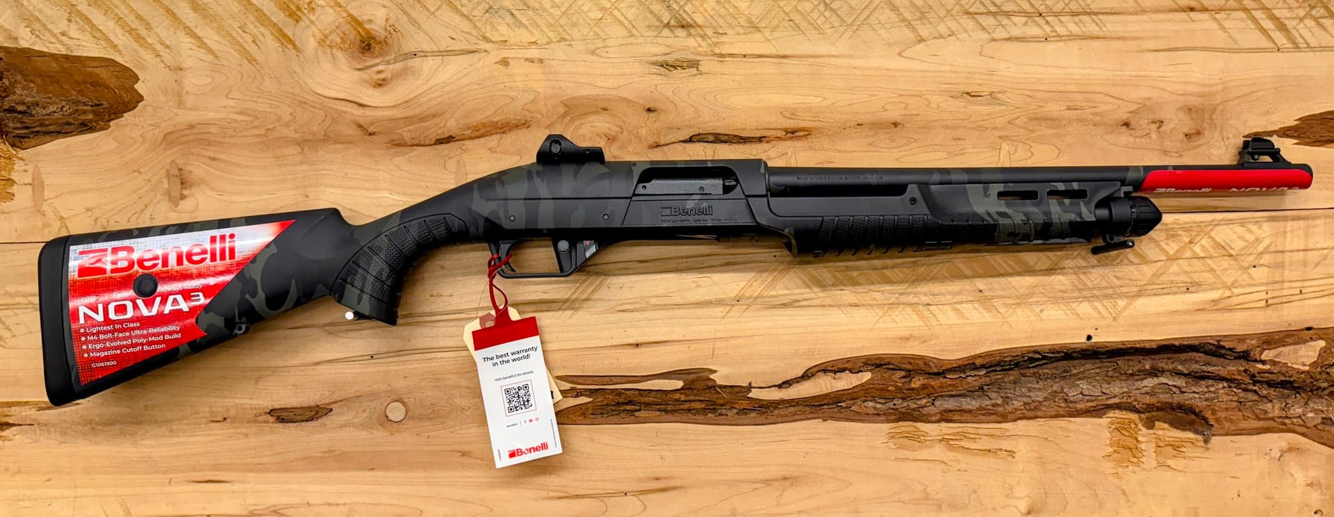 Benelli Nova 3 Tactical 12ga 3" 18.5" Bbl MultiCam Black 4+1 Pump-Action Shotgun 21505