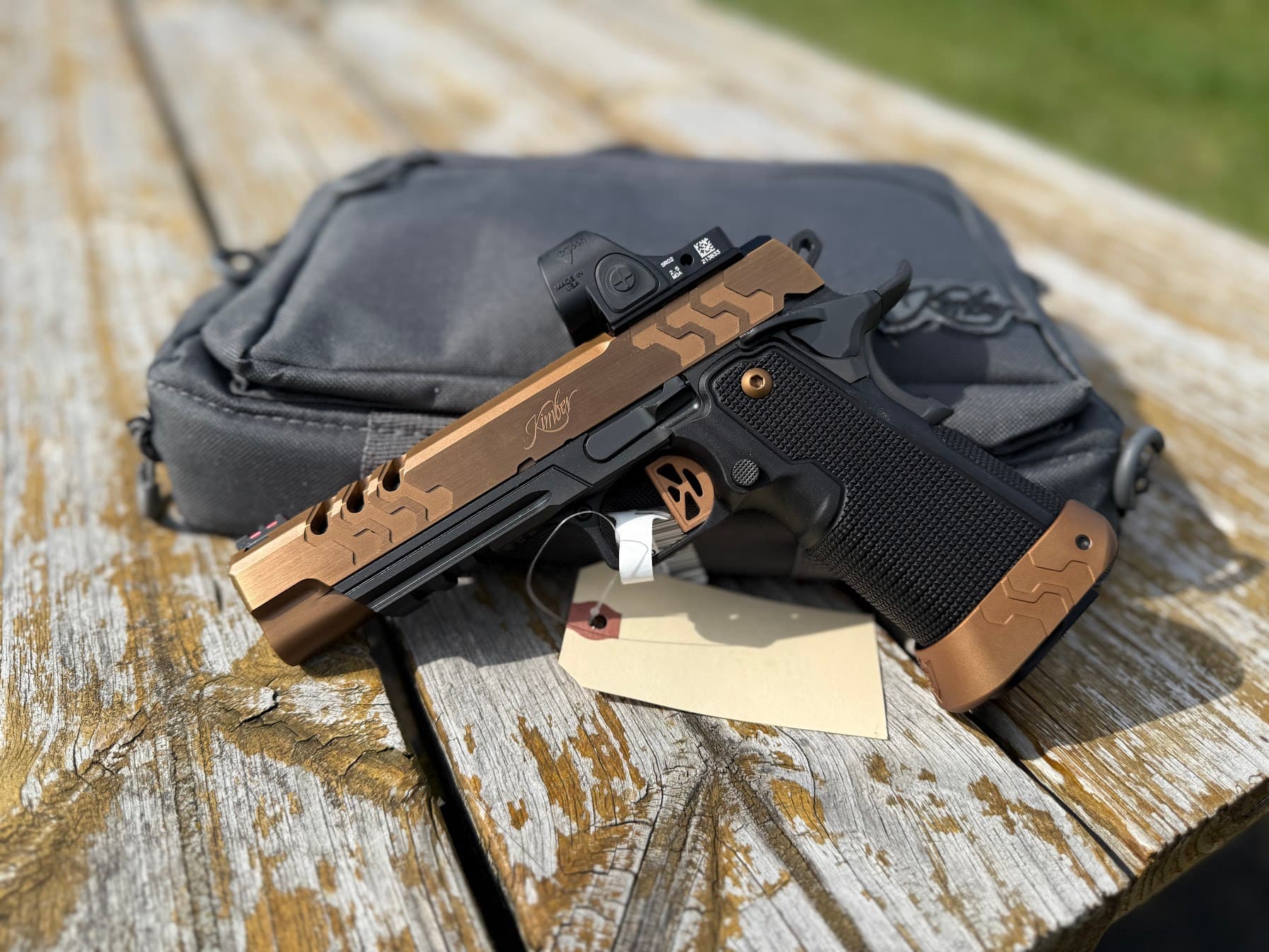 Kimber 2K11 Target 9mm, 5" Barrel, High Polished Coyote PVD, Steel Frame, Trijicon SRO, 20rd