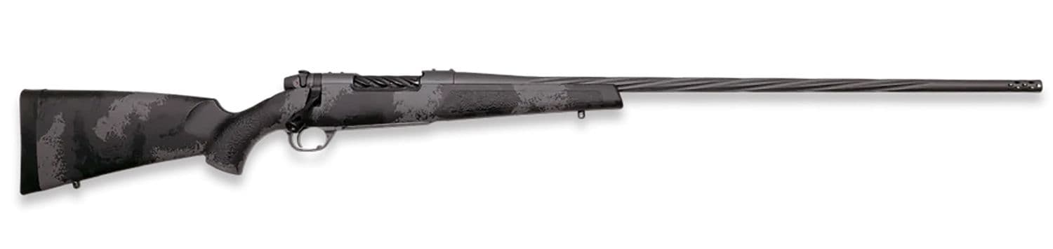 Weatherby Mark V Live Wild 7mm PRC Carbon Gray Cerakote Spiral Fluted Barrel Black/Gray Sponge Pattern/Polymer Stock