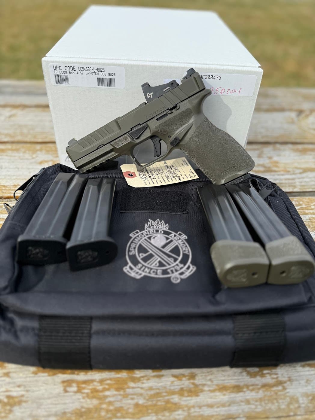 Springfield Armory ECHELON 9mm 4.5" (3)17rd / (2)20rd Mags Pistol, OD Green-