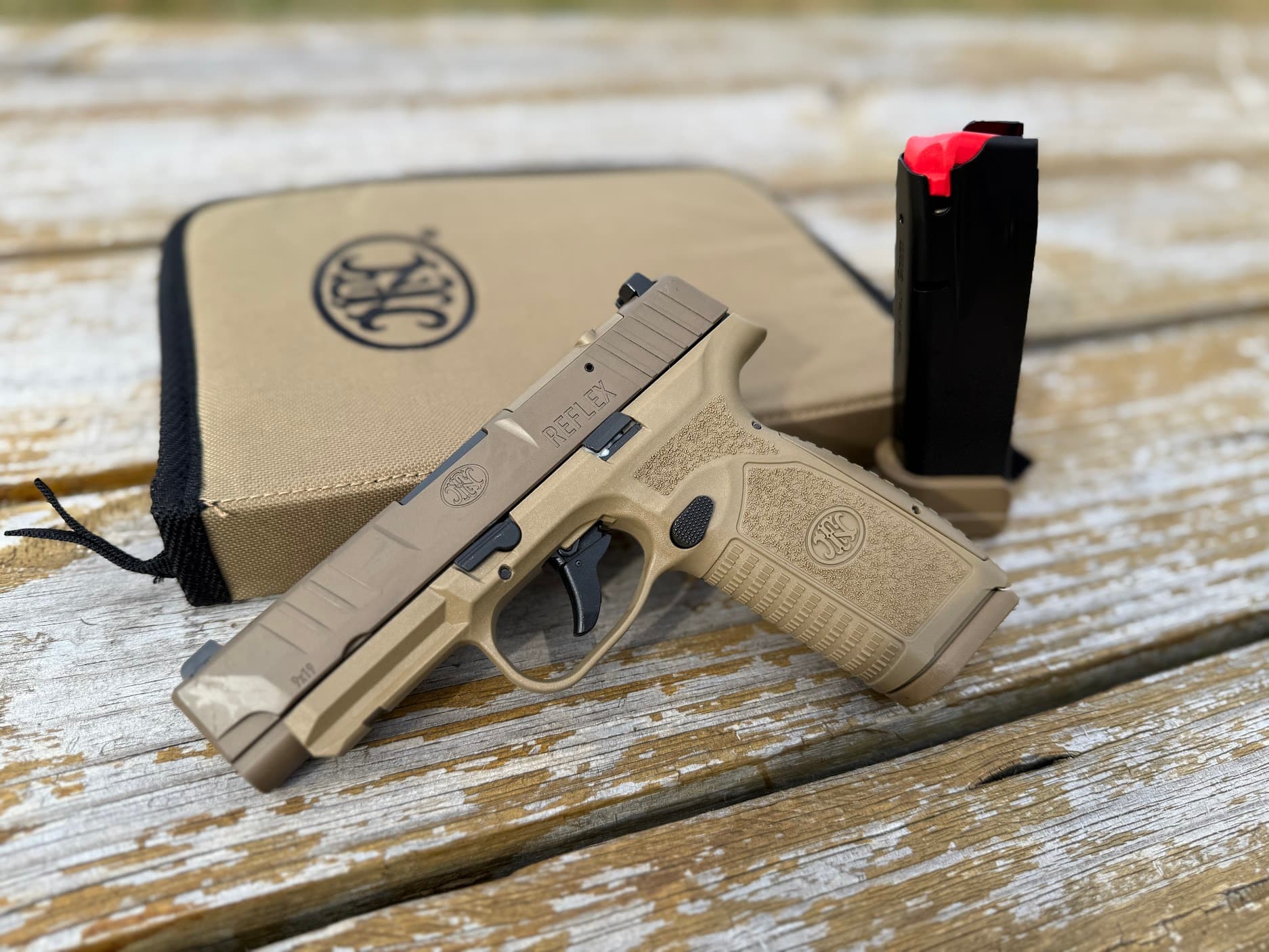 FN Reflex XL Flat Dark Earth 9mm 3.8" Barrel 18-Rounds Night Sights