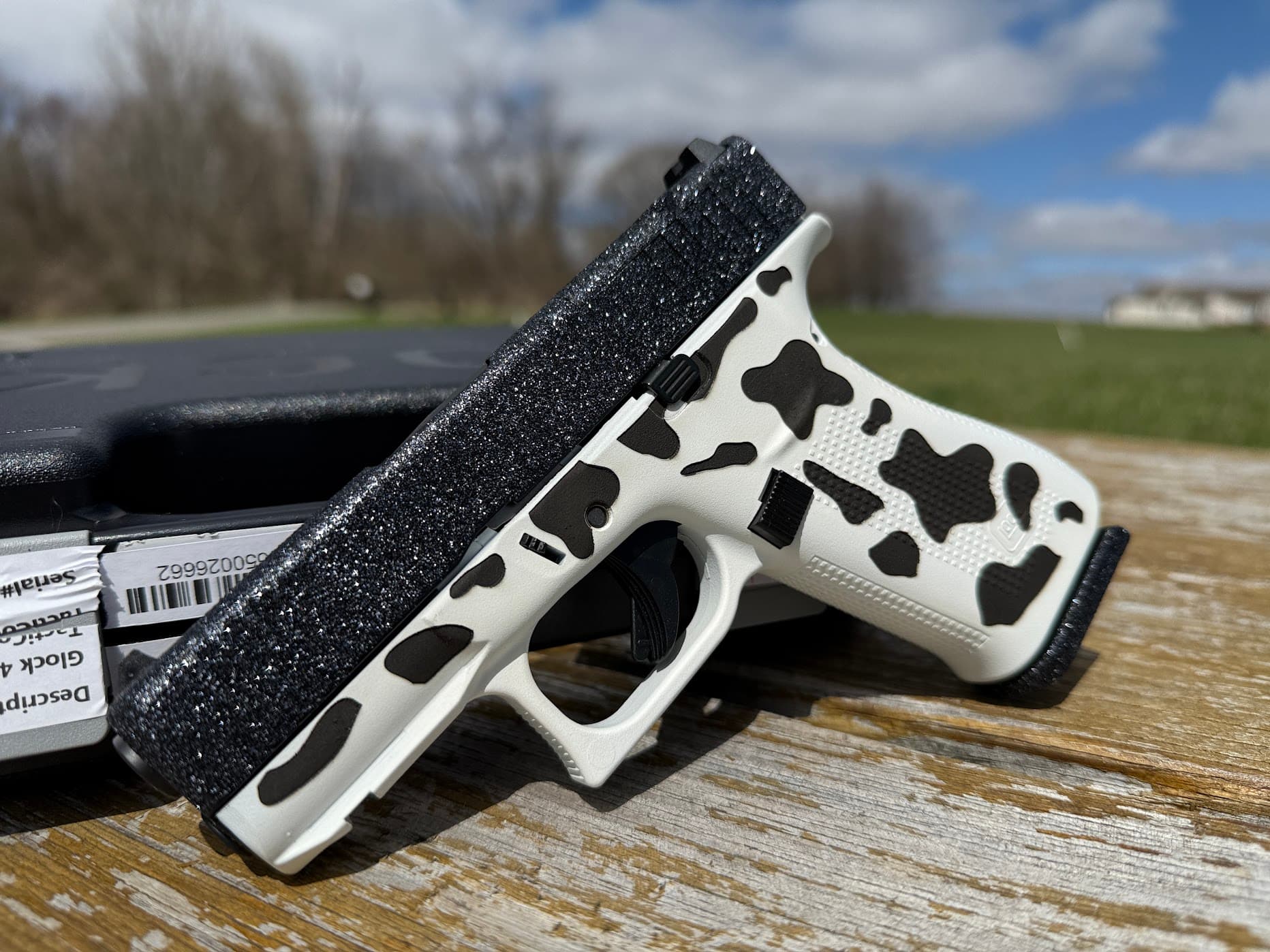 Glock 43x MOS Tactical Cow Glitter 9mm 3.4" Barrel 10-Rounds