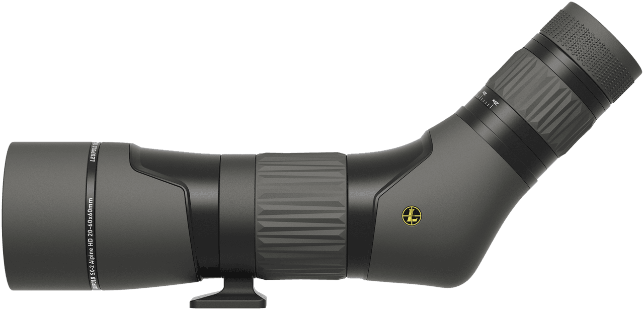 Leupold SX-2 Alpine HD Gen2, Angled Spotting Scope, 20-60X Magnification, 60mm Objective, Shadow Gray