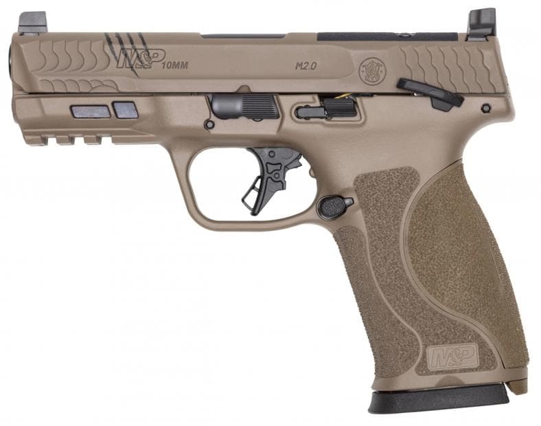 S&W M&P M2.0 Optic Ready 10mm 4in 15+1 Manual Safety FDE - Backpacker Limited Edition
