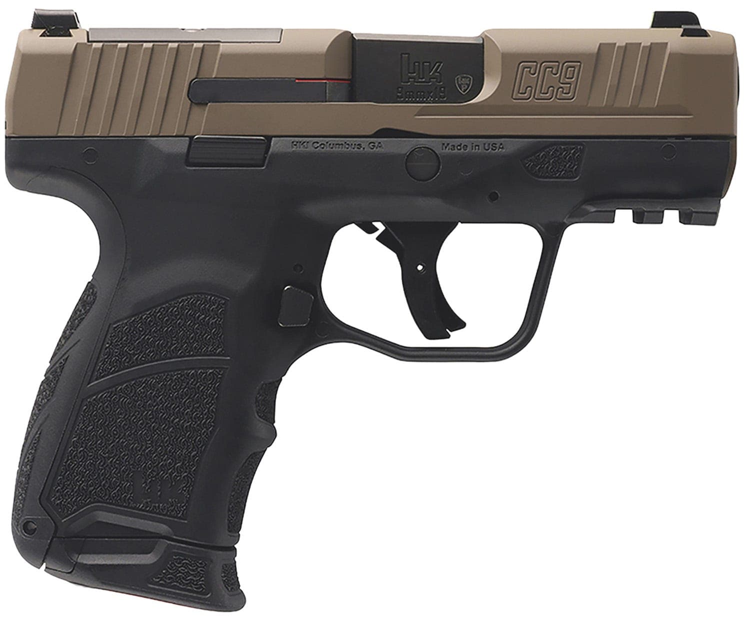 Heckler and Koch CC9 Flat Dark Earth / Black 9mm 3.3" Barrel 10/12-Rounds Optics Ready