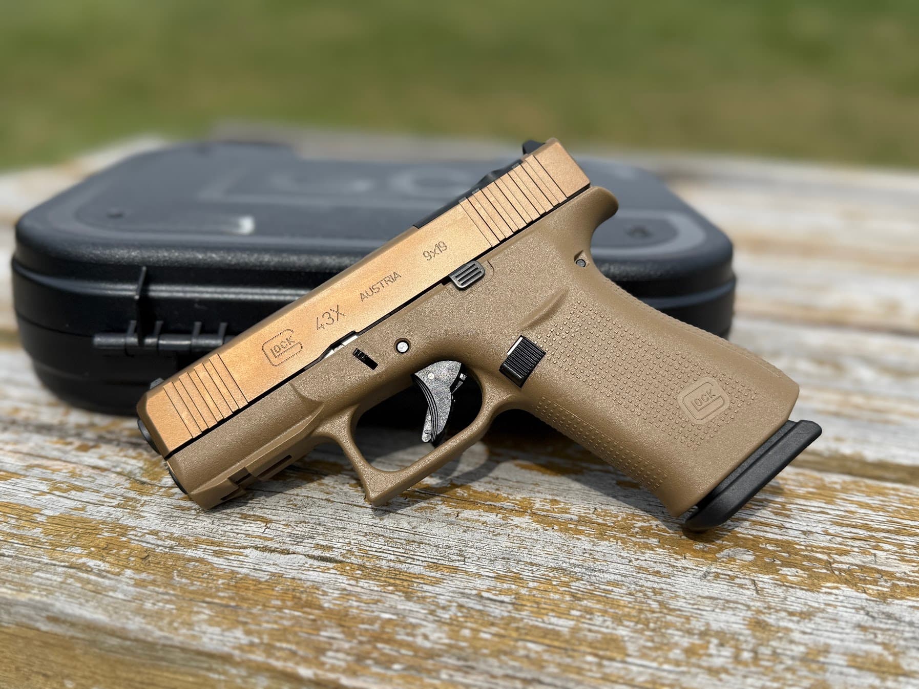 Glock 43X MOS 3.41" 9mm 10rd Pistol, Coyote