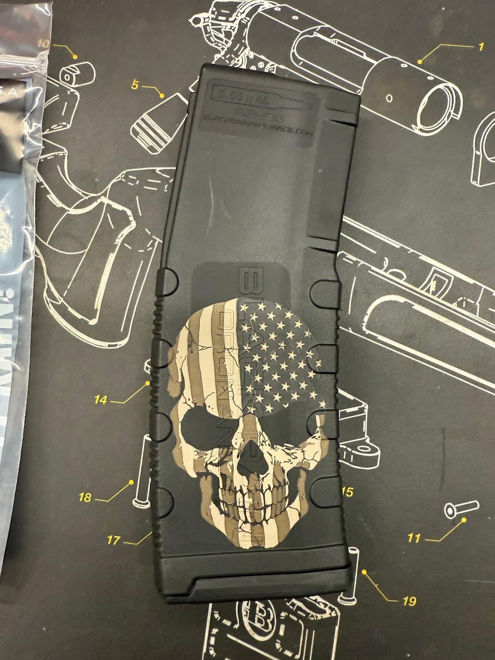 BLACK RAIN SKULL AR-15 30rd MAG