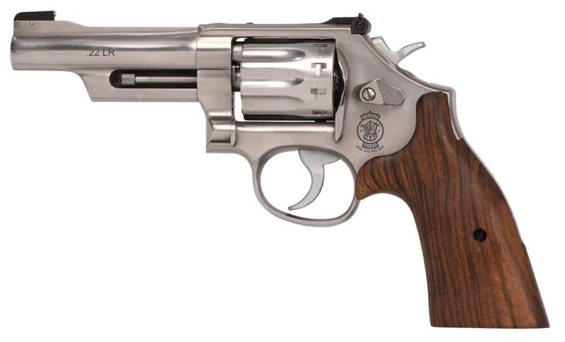 Smith and Wesson 617 Mountain Gun Stainless / Walnut .22 LR 4.125" Barrel 10-Rounds