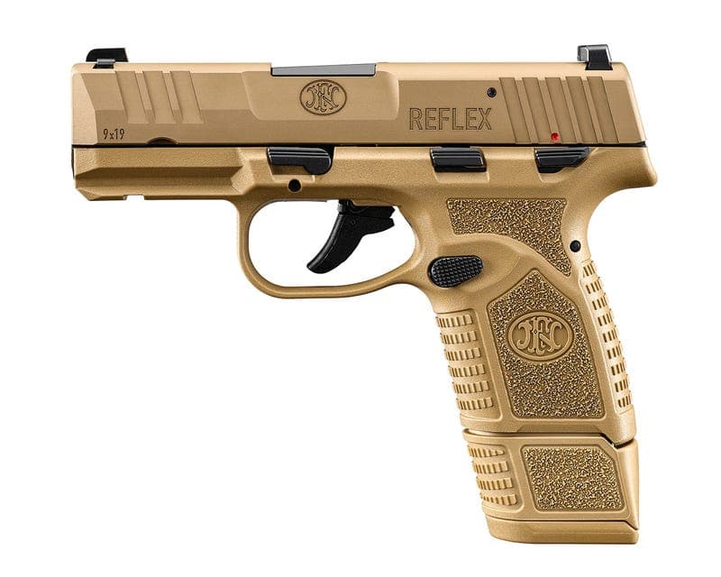 FN Reflex Flat Dark Earth 9mm 3.3" Barrel 11/15-Rounds w/ Manual Safety