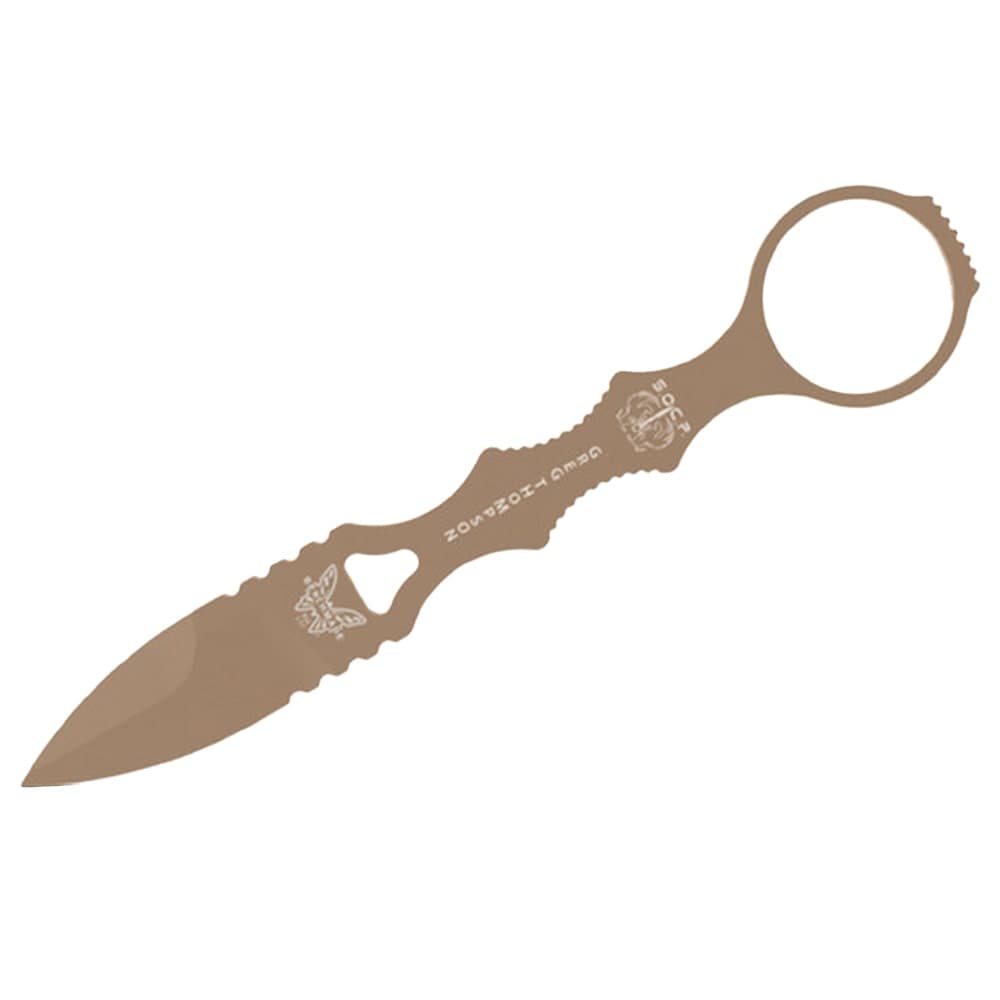 Benchmade Mini SOCP Dagger 2.22" Tan Spear Point Blade, Tan Injection Molded Sheath - 177SN