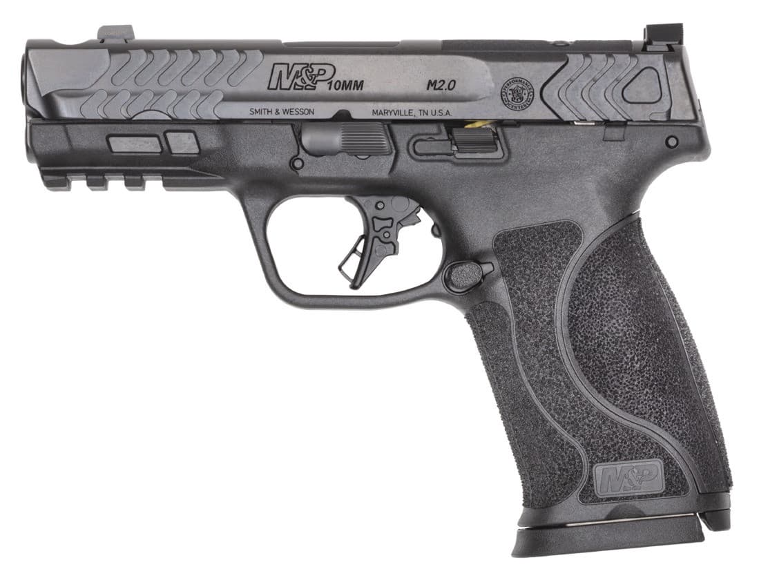 Smith & Wesson M&P 2.0 Performance Center Carry Comp 10mm, 4" Ported Barrel, Armornite Black, Optics Ready, Front Night Sight, 2x15rd Mags