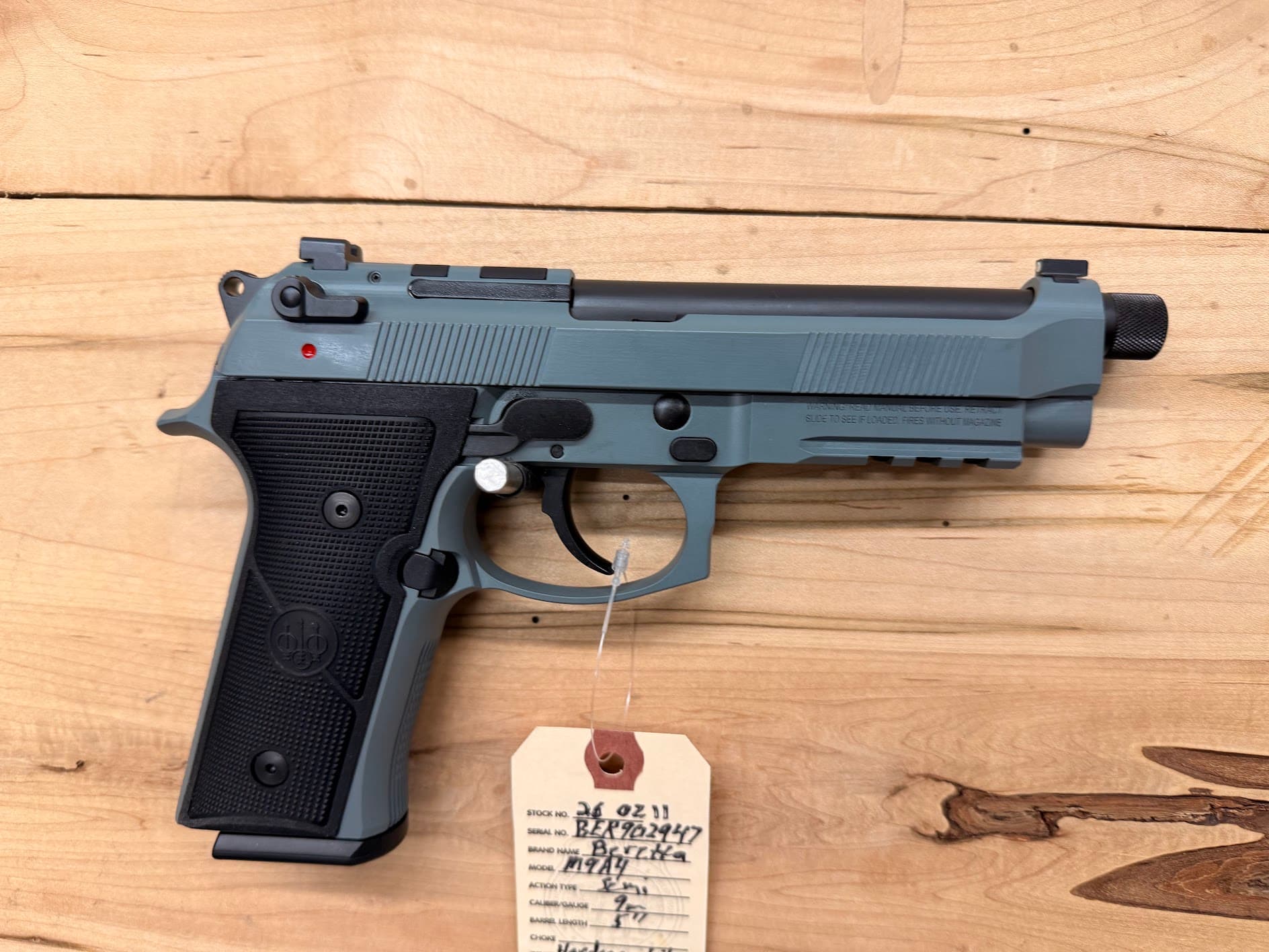 Beretta M9A4 Overlanding 9x19mm 5.1" Threaded Bbl SA/DA Lunar Pistol w/(2)18rd Mags