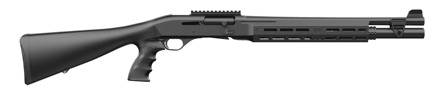 Retay 724 Patrol 18.5" 12GA Pistol Grip Shotgun, Black