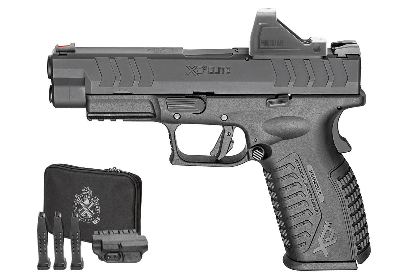 Springfield XDM Elite 10mm Optic Ready Package with Viridian RFX-11 Green Dot, 4 Mags and Range Bag