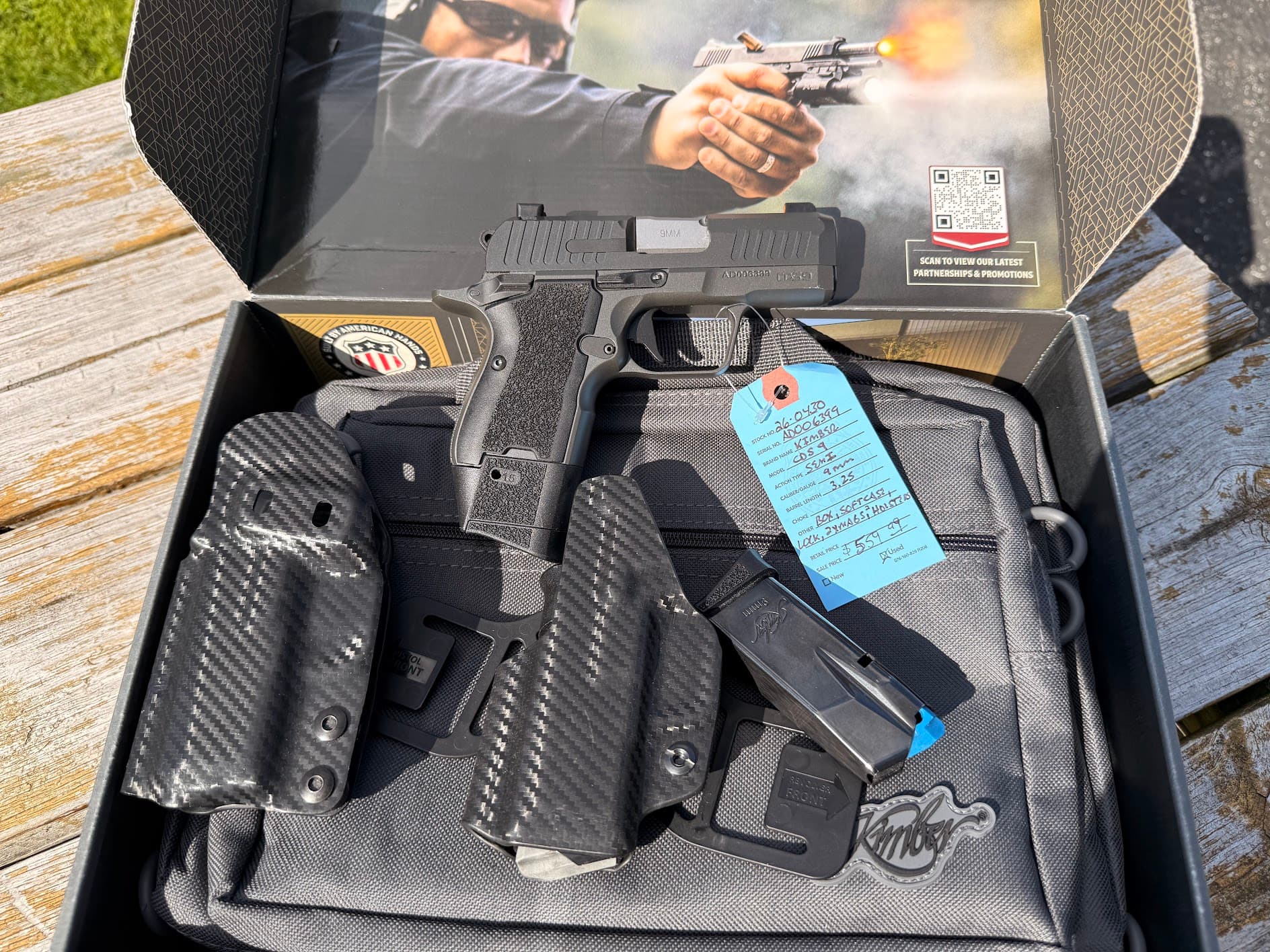 PRE-OWNED KIMBER CDS 9, 9MM WITH SOFT CASE AND HOLSTER