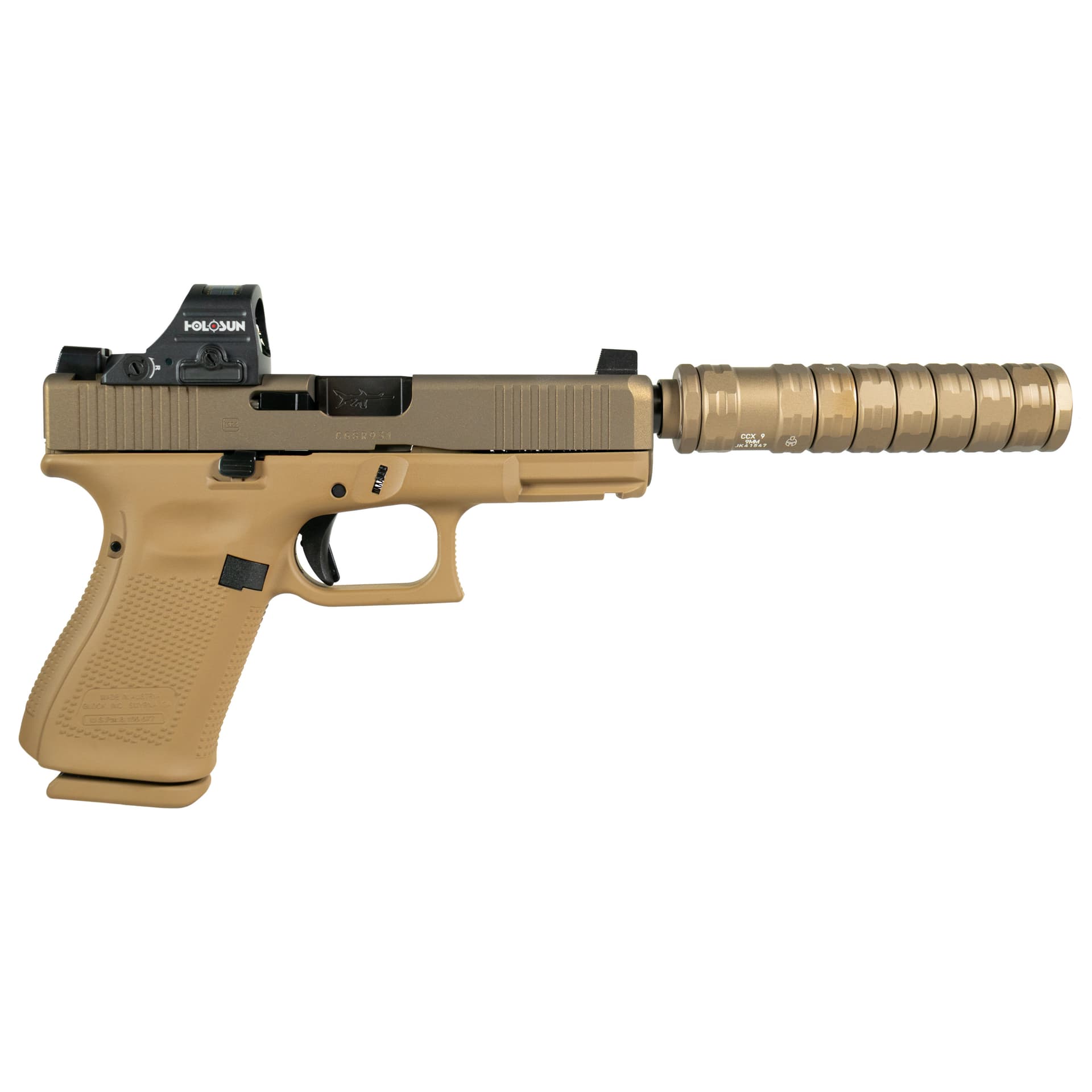 GLOCK 19V SHARK PUPPY 9MM 4.02IN BARREL 15RD FDE