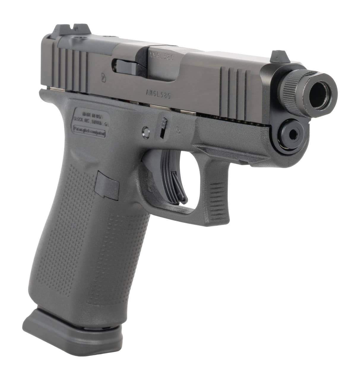 Glock G43X MOS, 9MM, Threaded Barrel, 15 RDs, Black