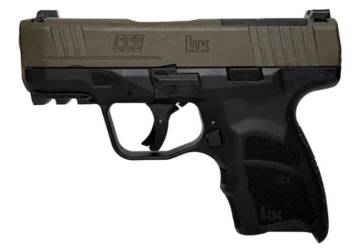 Heckler and Koch HK CC9 Micro Comp, 9MM, 3.32" Barrel, 10/12 Rds, Green/Black