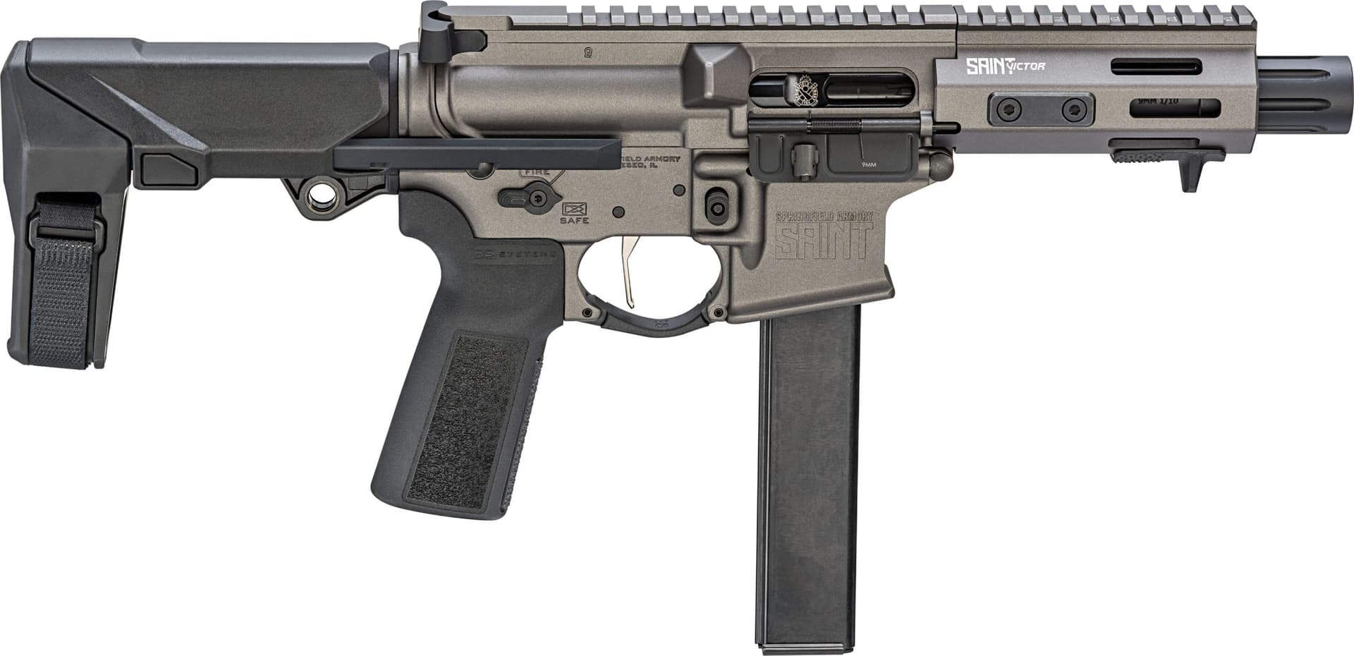 Springfield Armory Saint Victor PDW Tungsten 9mm 5.5" Barrel 32-Rounds