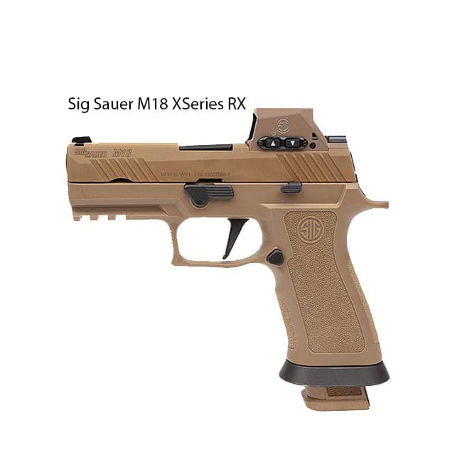 Sig Sauer M18 X-Series 9mm, 3.9" Barrel, Coyote Tan, Includes ROMEOM17 Sight, 21rd