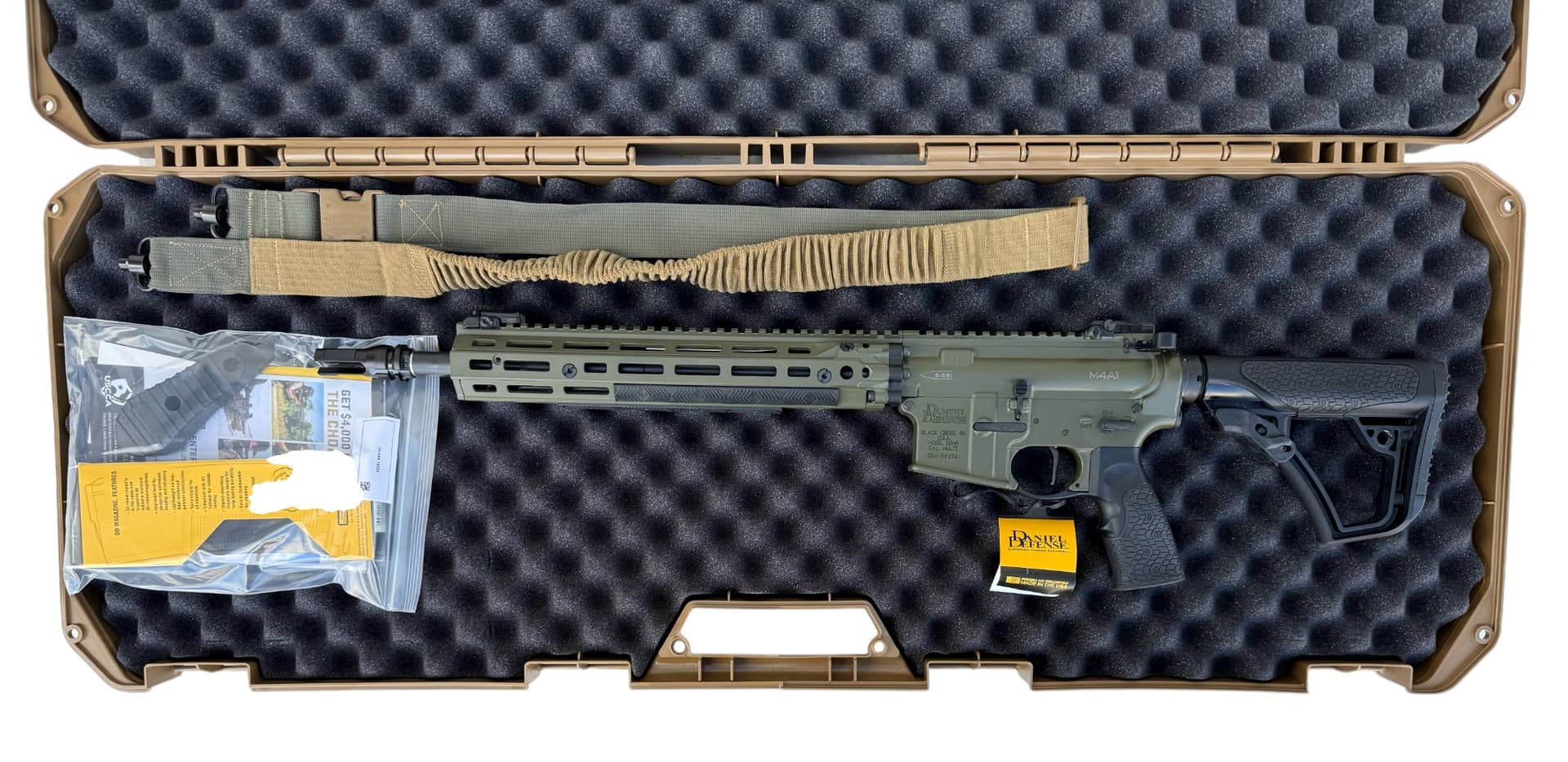Daniel Defense M4A1 556 Nato 14.5" Barrel RIII Rail OD Green Sport Inc Exclusive WEBGB-SI-SMU