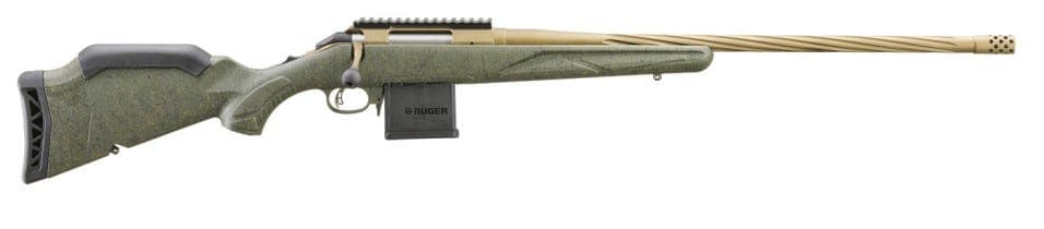 Ruger American Predator Rifle Gen II Green Splatter / Bronze .22 ARC 22" Barrel 10-Rounds