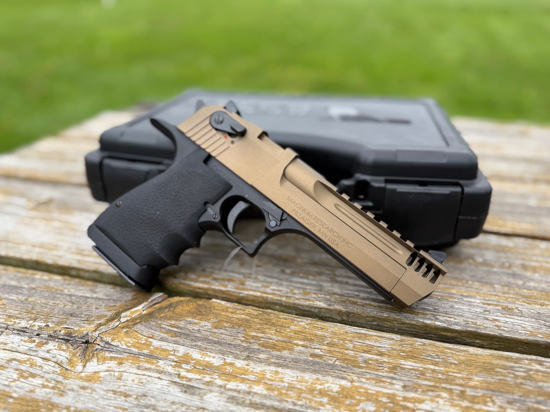 MAGNUM RESEARCH DESERT EAGLE L5 SERIES 50AE 5" BURNT BRONZE & MUZZLE BRAKE