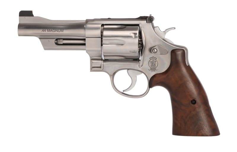 Skip to the beginning of the images gallery Smith and Wesson 629 Mountain Gun Brushed Stainless .44 Mag / .44 SPC 4" Barrel 6-Rounds