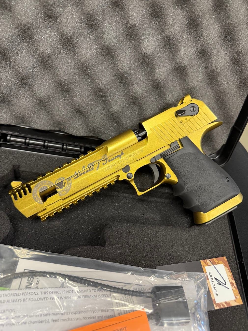 MAGNUM RESEARCH DE50 50AE PISTOL GOLD TRUMP 47