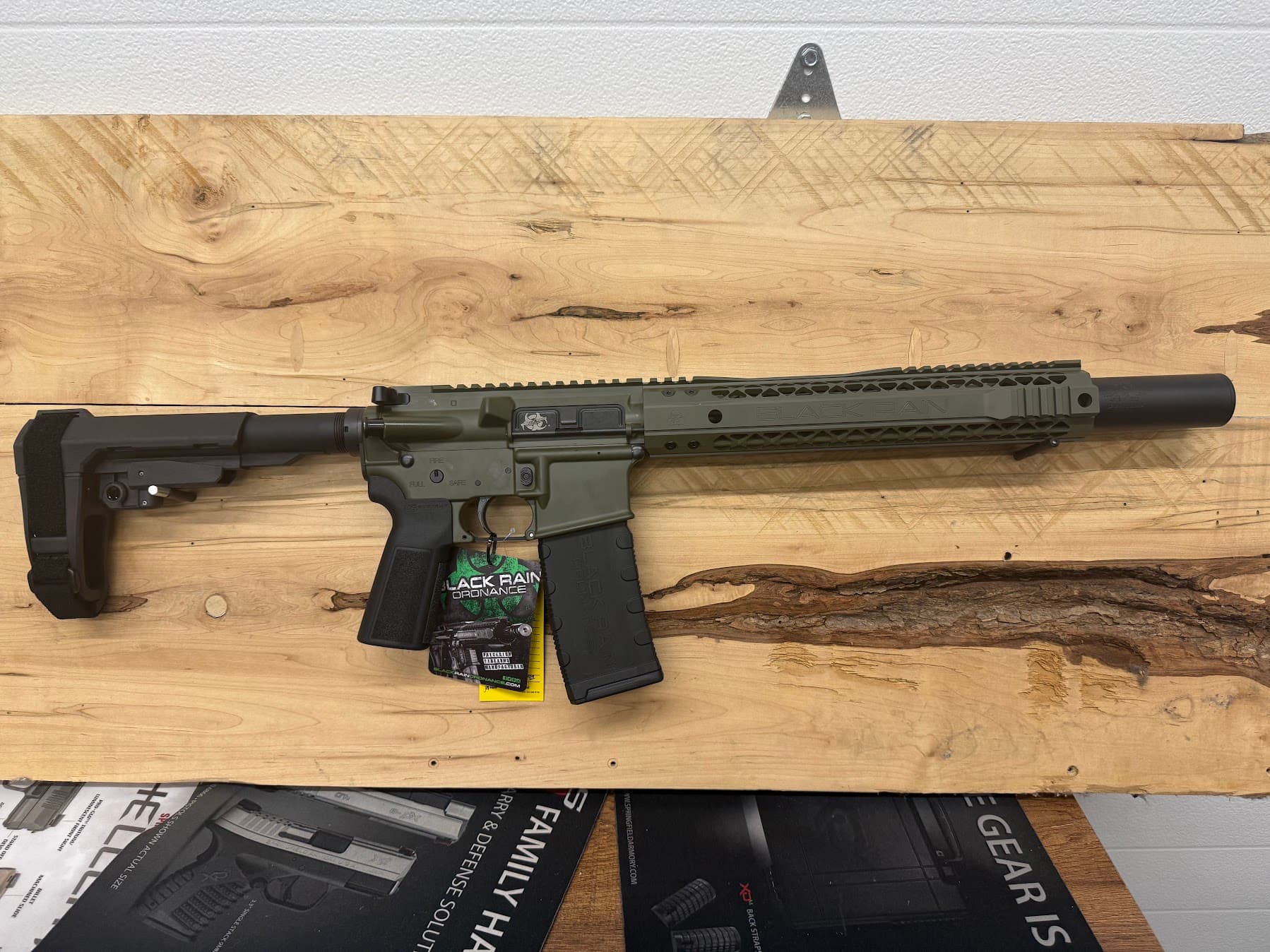 BLACK RAIN SPEC15 5.56 W/SUPPRSSOR 10.5" OD GREEN AR-15 PISTOL