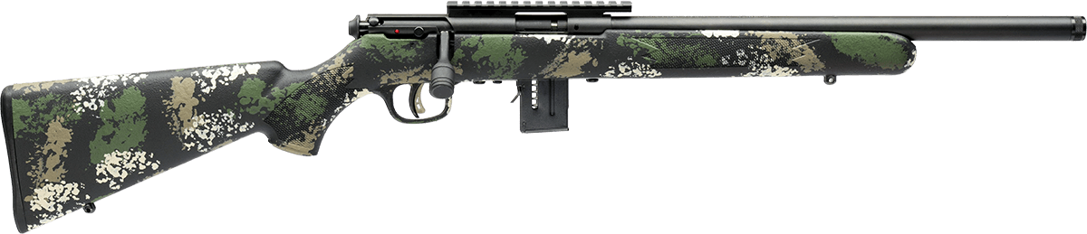 Savage 93R17 FV-SR Bolt-Action Rifle 96905, 17 HMR, 16.5", Forest Camo Stock, 5 Rds