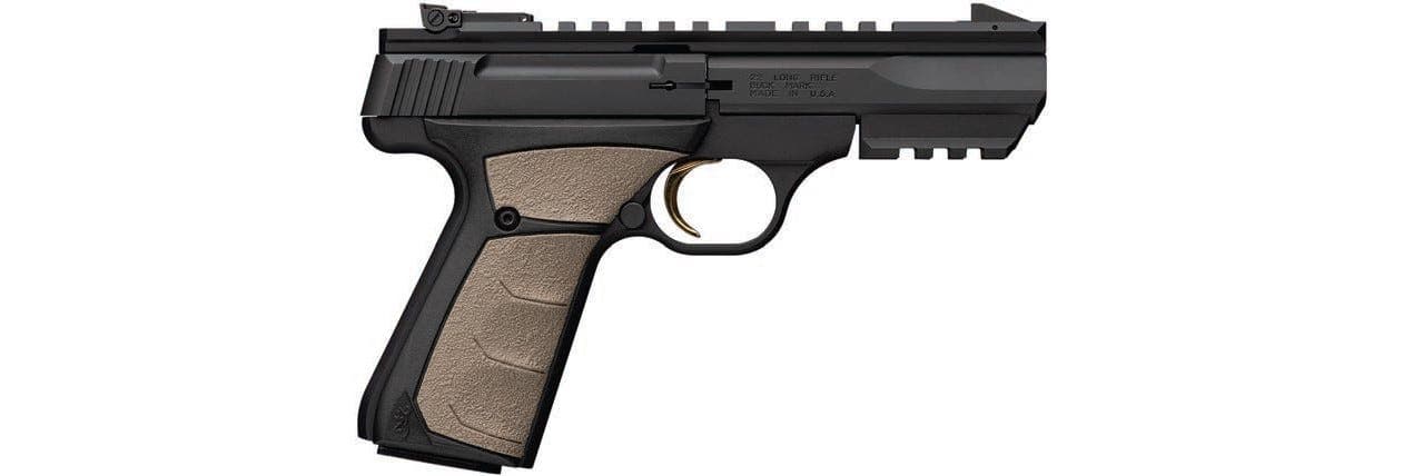 Browning Buck Mark Black Label Flat Dark Earth / Black .22 LR 4" Barrel 10-Rounds